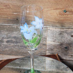 Handpainted Tulip Champagne Glass #2